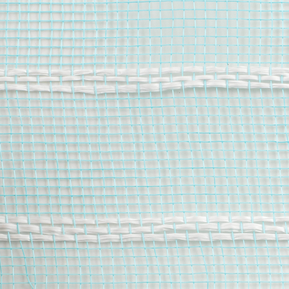 10" Vertical Wide Stripe Mesh: Turquoise & White detail photo 3