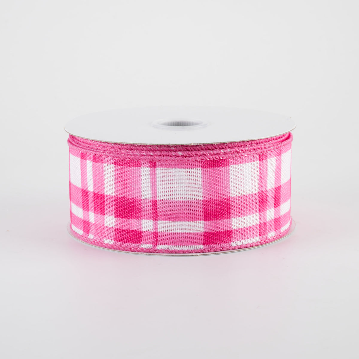1.5 Watercolor Tuttola Plaid Ribbon: Pink (10 Yards)