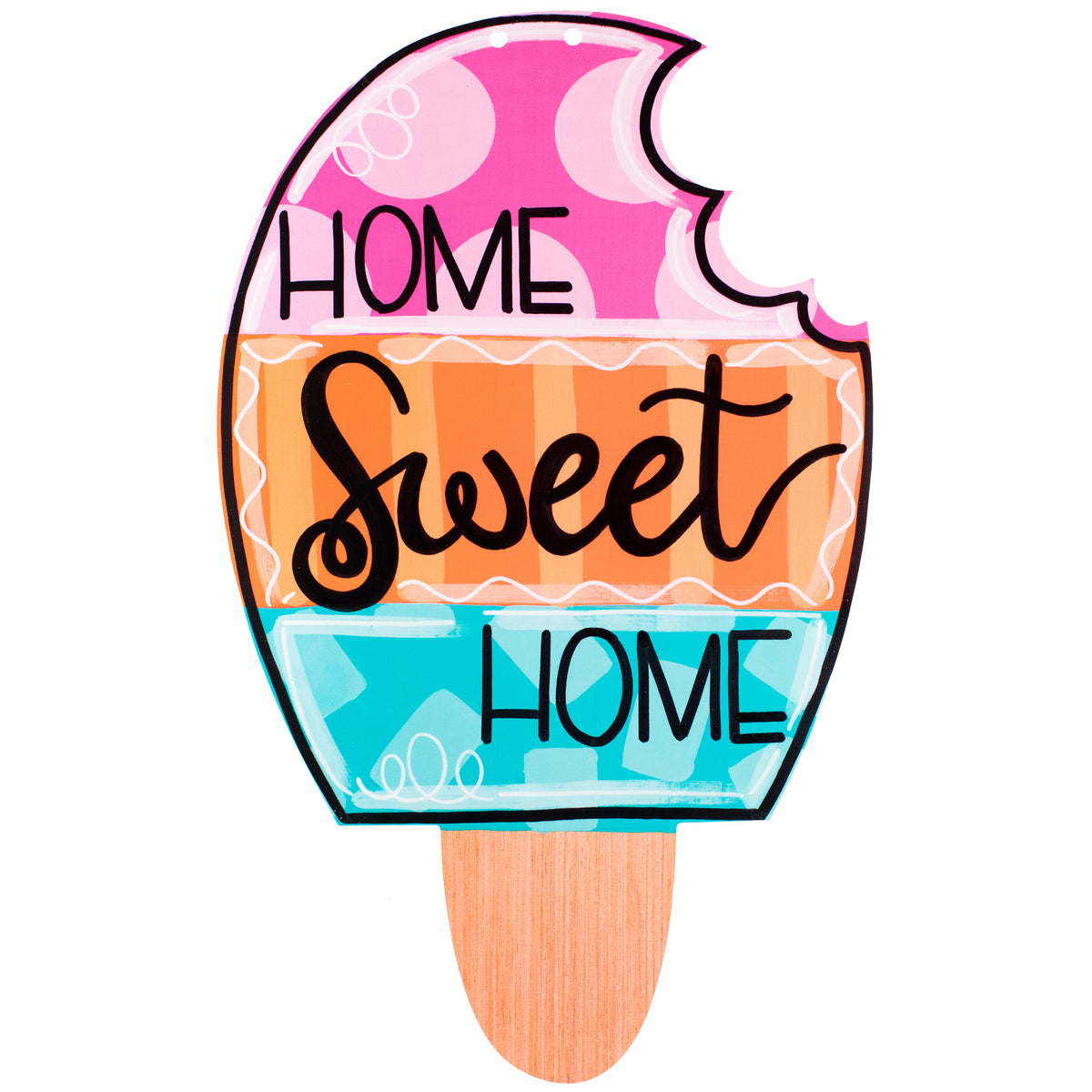 21" Waterproof Door Hanger: Home Sweet Home Popsicle Item Number: DD1012WH