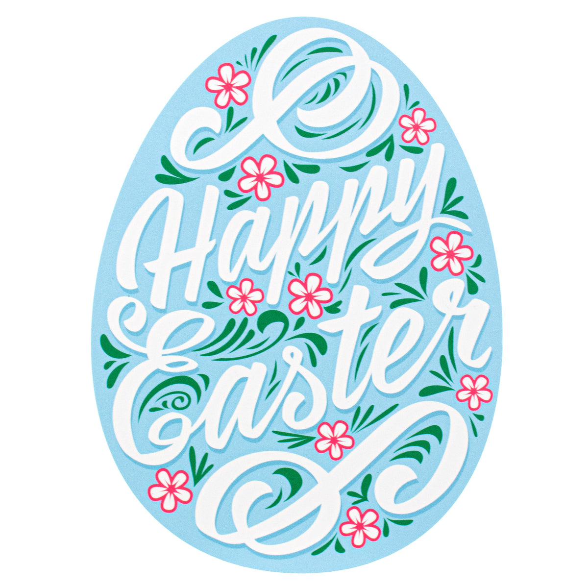 11" Waterproof Sign: Blue Floral Easter Egg Item Number: CD0880NH
