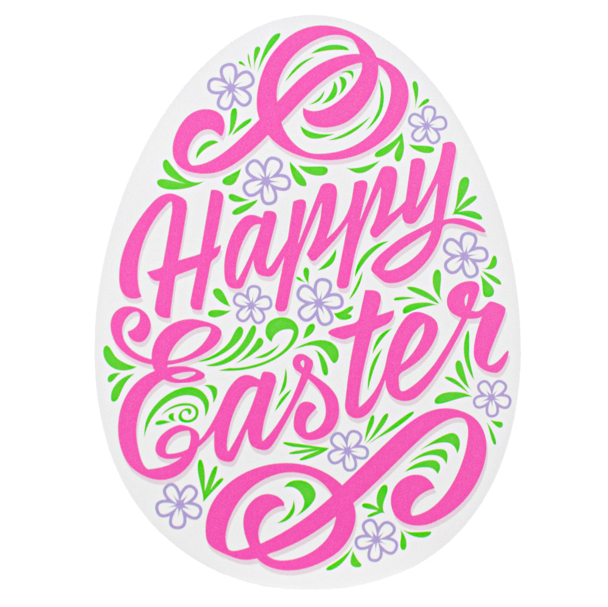 11" Waterproof Sign: White Floral Easter Egg Item Number: CD0879NH