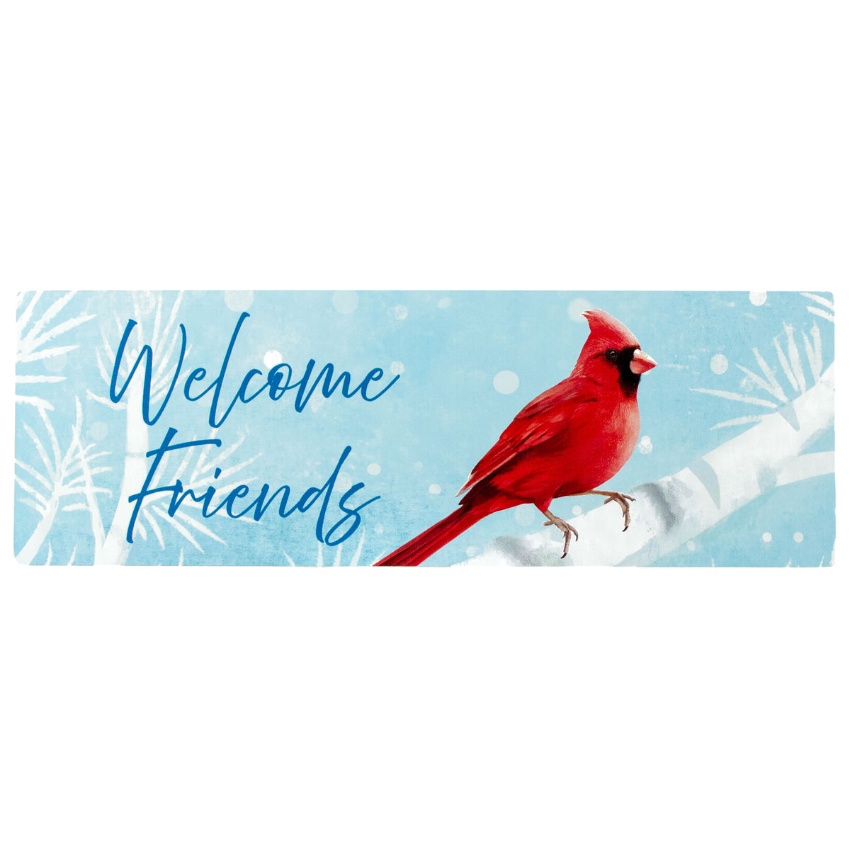 Waterproof Snowy Cardinal Signature Sign (5" x 15") Item Number: 4972SS