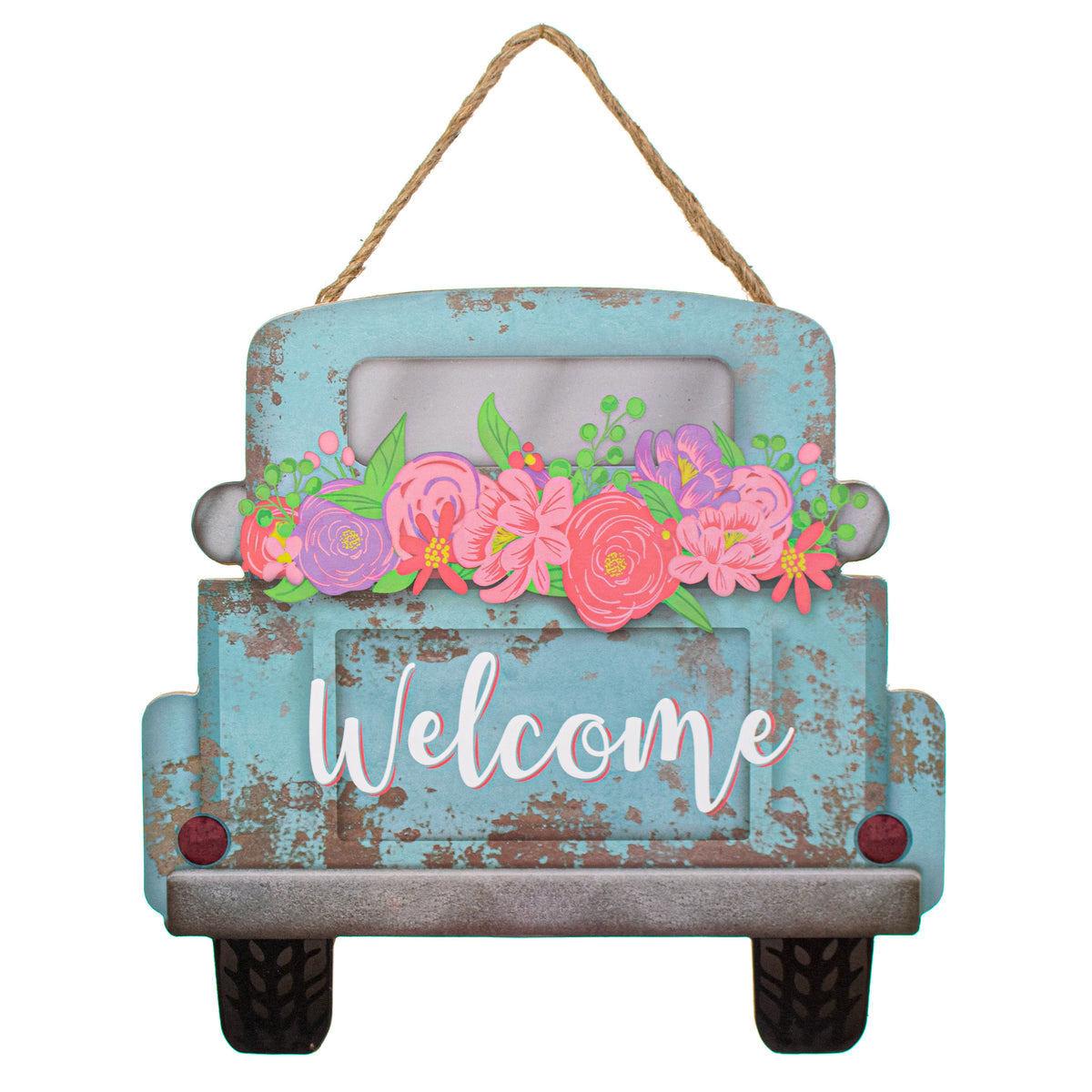 12" Welcome Flowers Old Truck Sign Item Number: AP8728