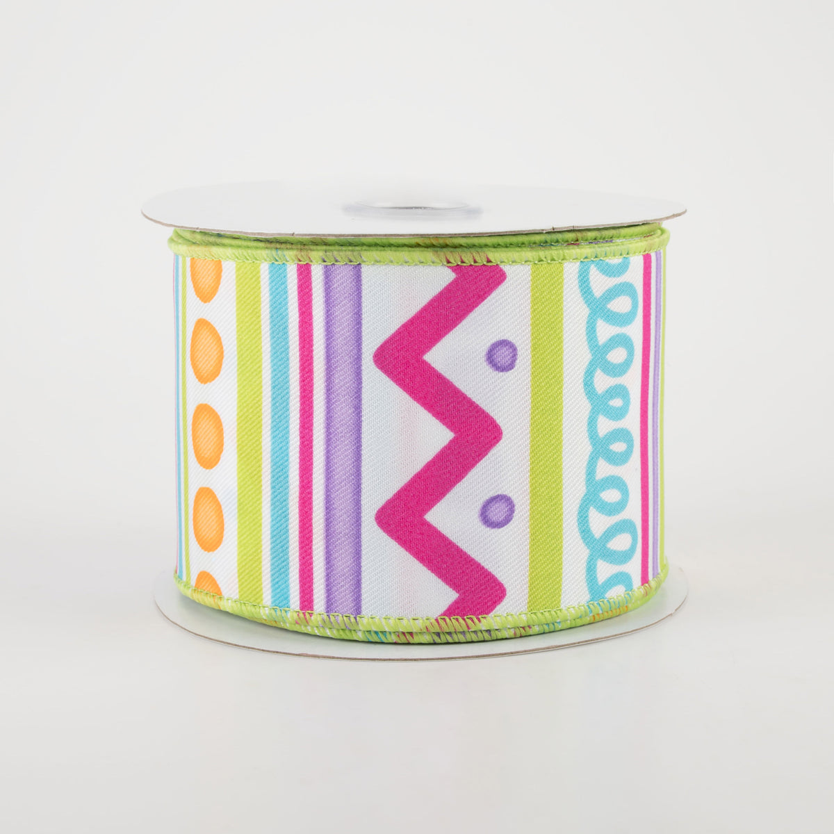 2.5" Whimsical Stripes Ribbon: Bright Spring (10 Yards)