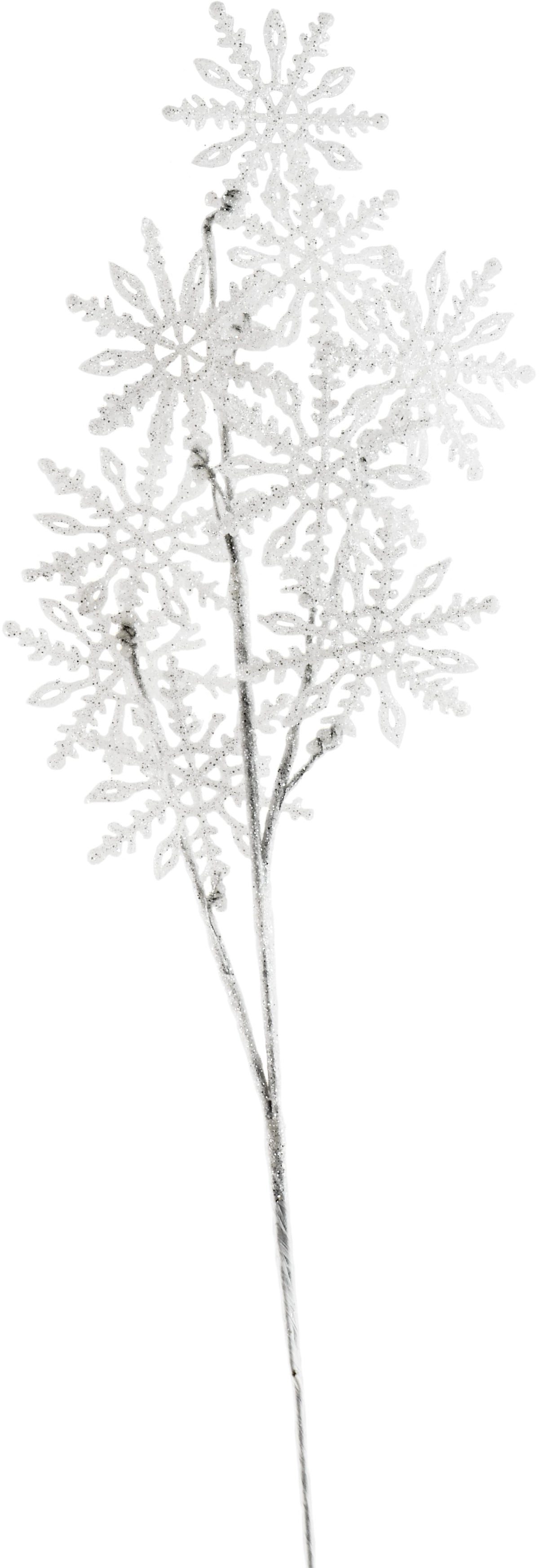 22" White Glitter Snowflake Spray detail photo 5