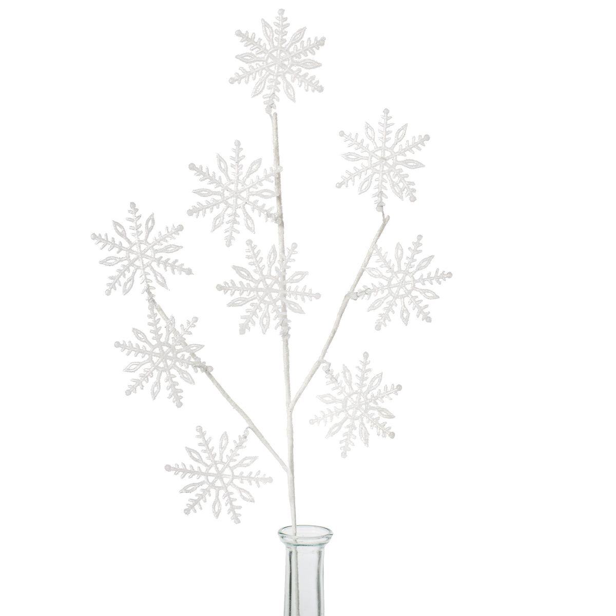 22" White Glitter Snowflake Spray Item Number: XS552127