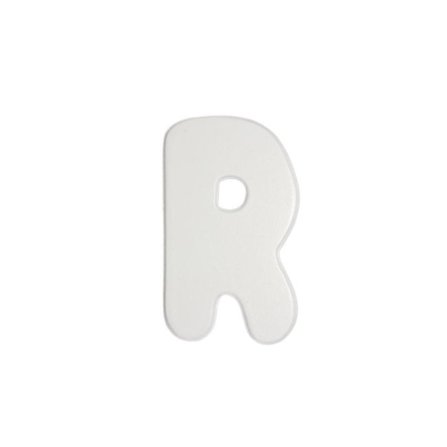 5" White Wood Letter- Baby Font: R Item Number: 9186-R