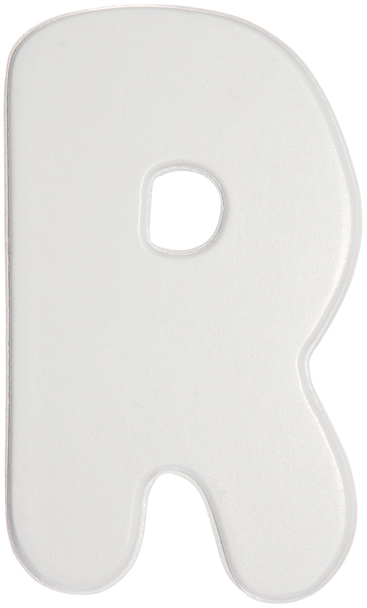 5" White Wood Letter- Baby Font: R detail photo 3