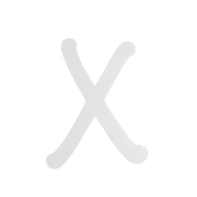 9" White Wood Script Letter: X Item Number: U9188-X