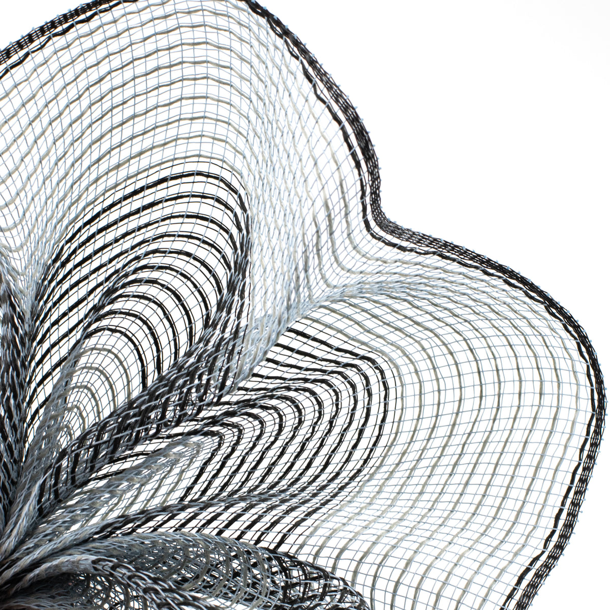 10" Wide Stripe Fabric Mesh: Grey & Black Lifestyle Photo