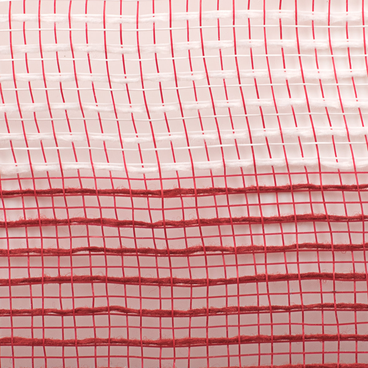 10" Wide Stripe Fabric Mesh: Red & White detail photo 3