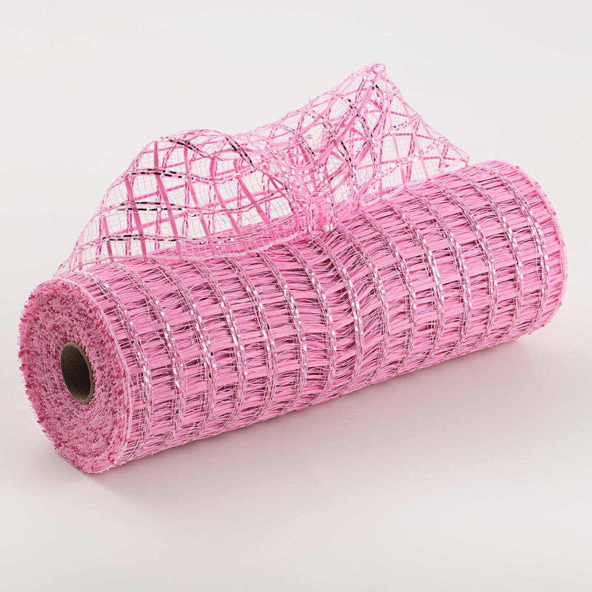 10" Wide Weave Metallic Mesh: Hot Pink Check Item Number: 4710631776163