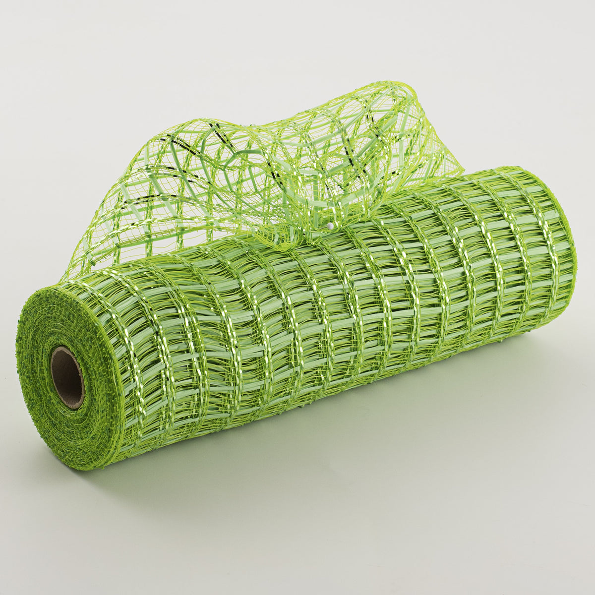 10" Wide Weave Metallic Mesh: Lime Green Check Item Number: 4710631776125