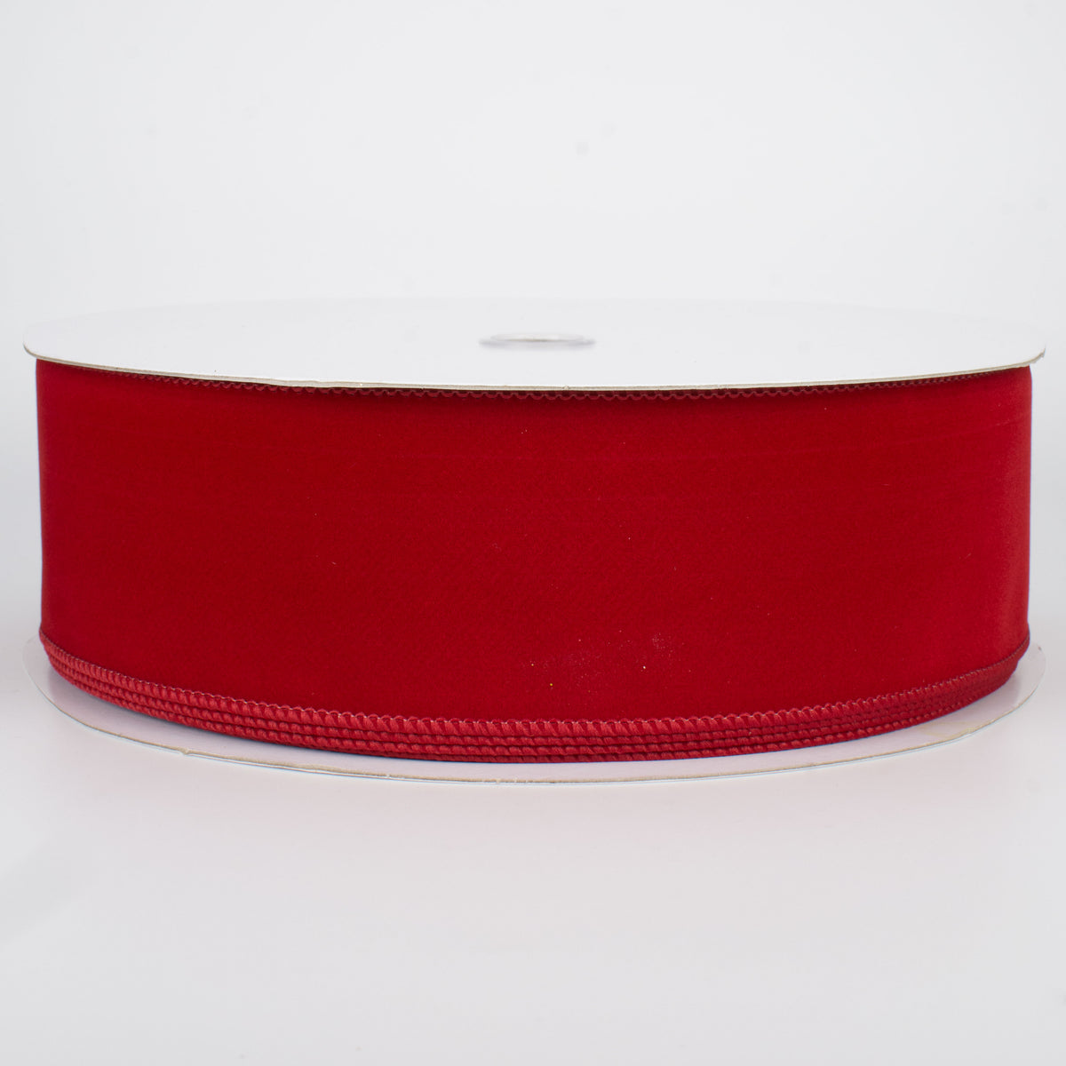 2.5" Wired Velvet Ribbon: Cranberry Red (50 Yards)