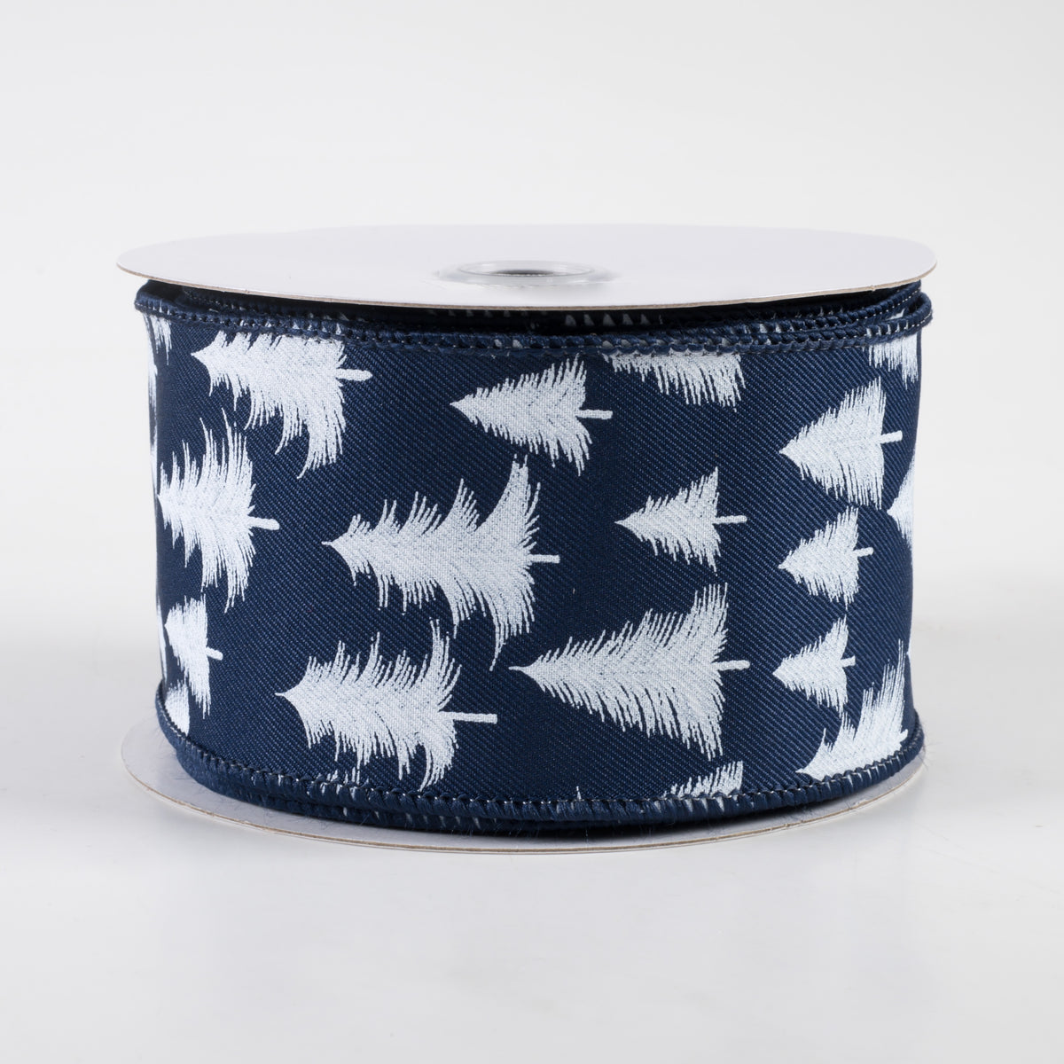 2.5" Wispy Fishline Trees Ribbon: Navy (10 Yards)