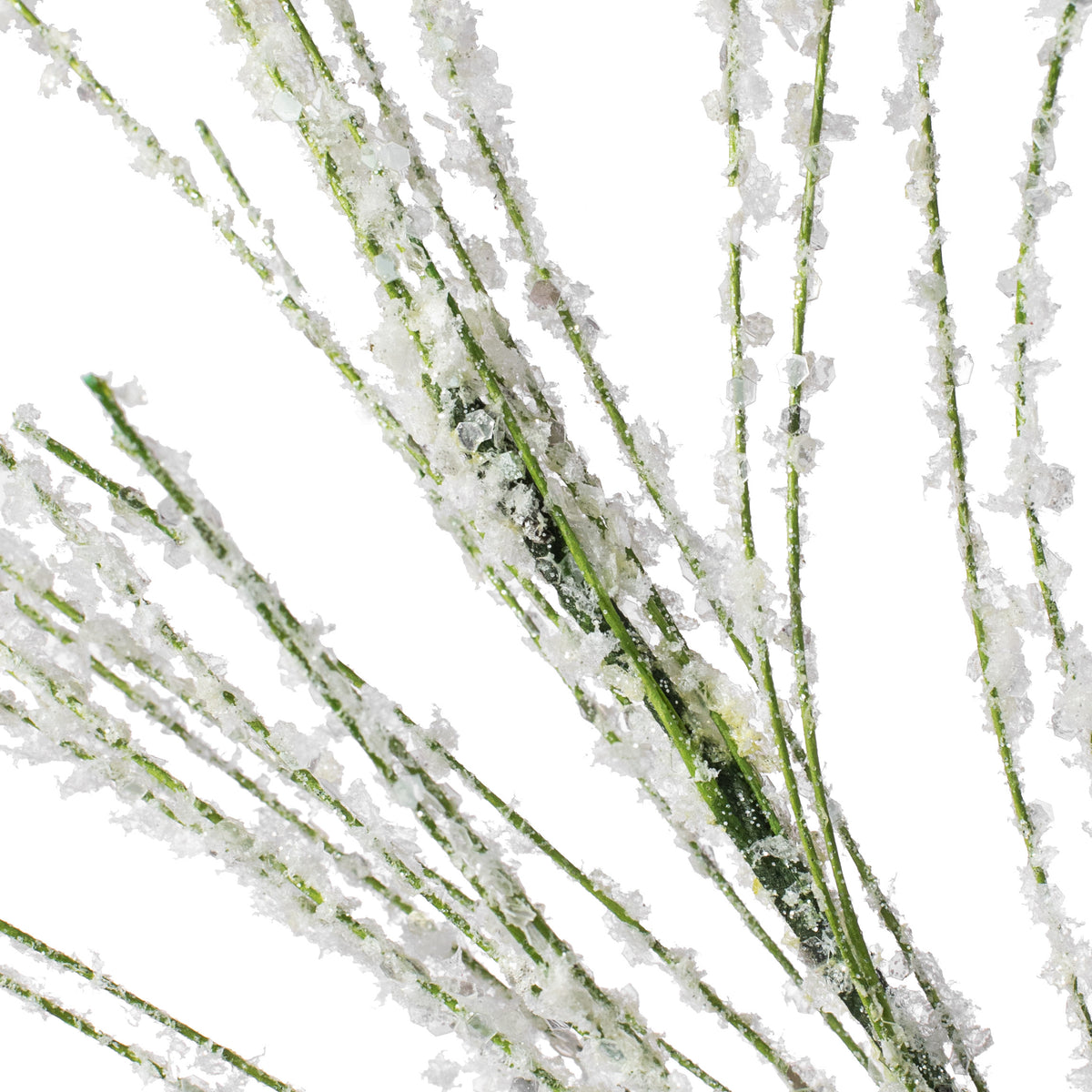 42" Wispy Pine Glitter Spray: Frost Natural detail photo 3