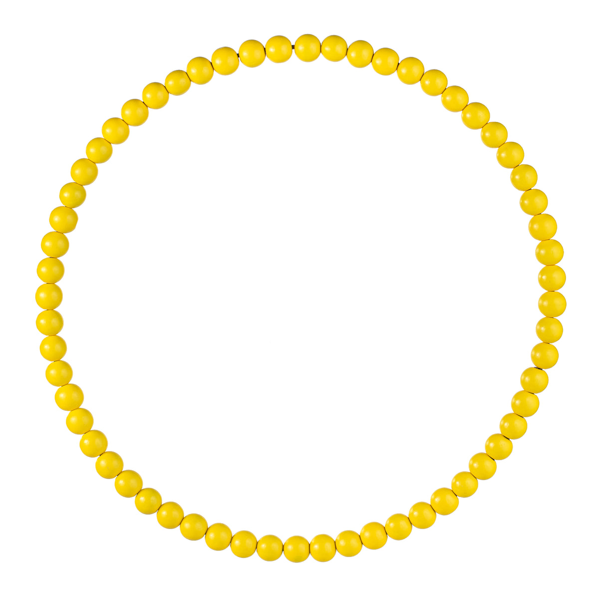17.75" Wood Bead Wreath: Bright Yellow Item Number: MY103049