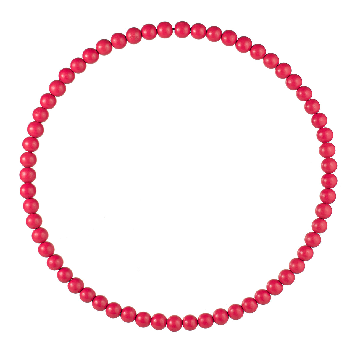 17.75" Wood Bead Wreath: Hot Pink Item Number: MY103011