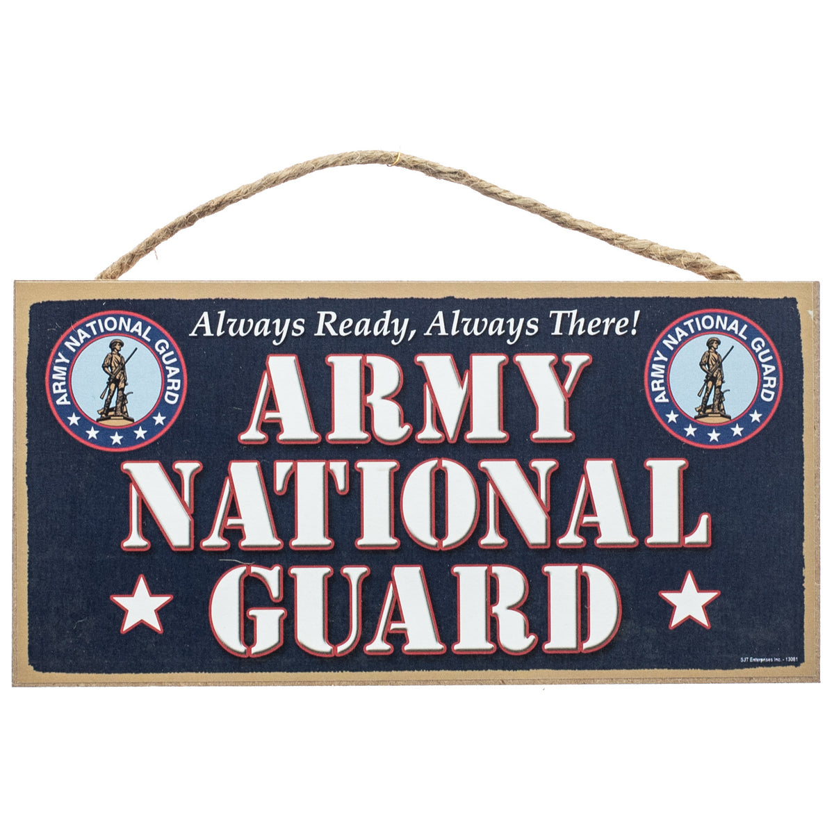 10" Wooden Sign: Army National Guard Item Number: 13081