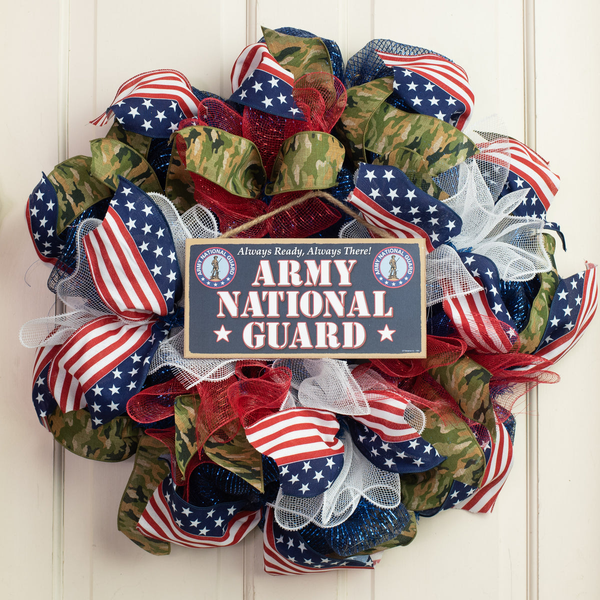 10" Wooden Sign: Army National Guard Lifestyle Photo