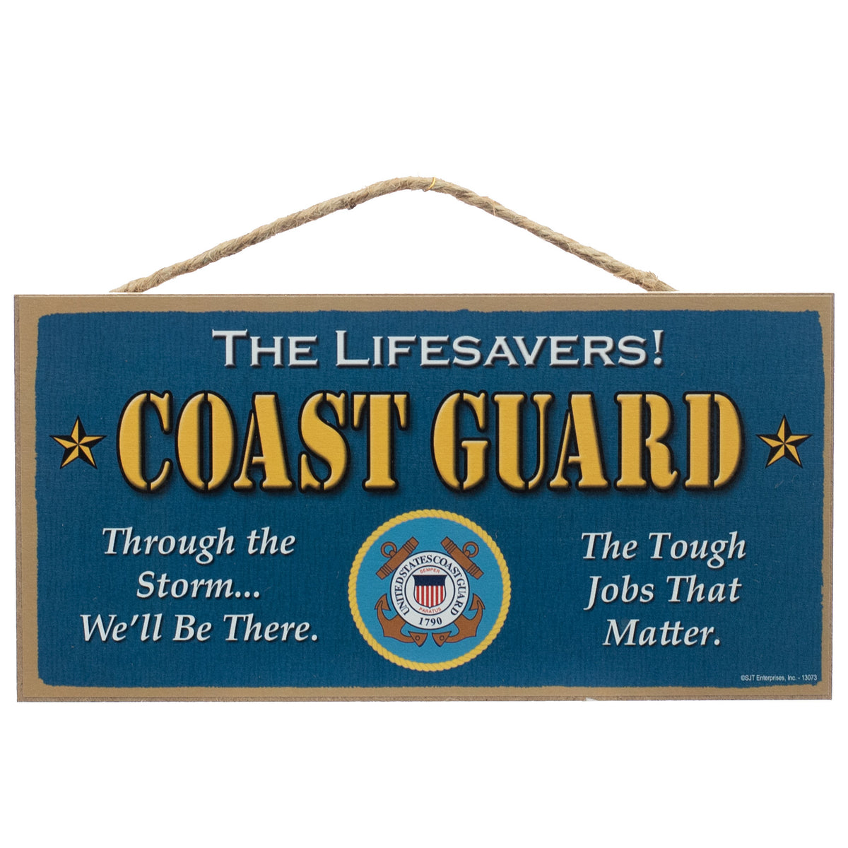 10" Wooden Sign: Coast Guard Item Number: 13073