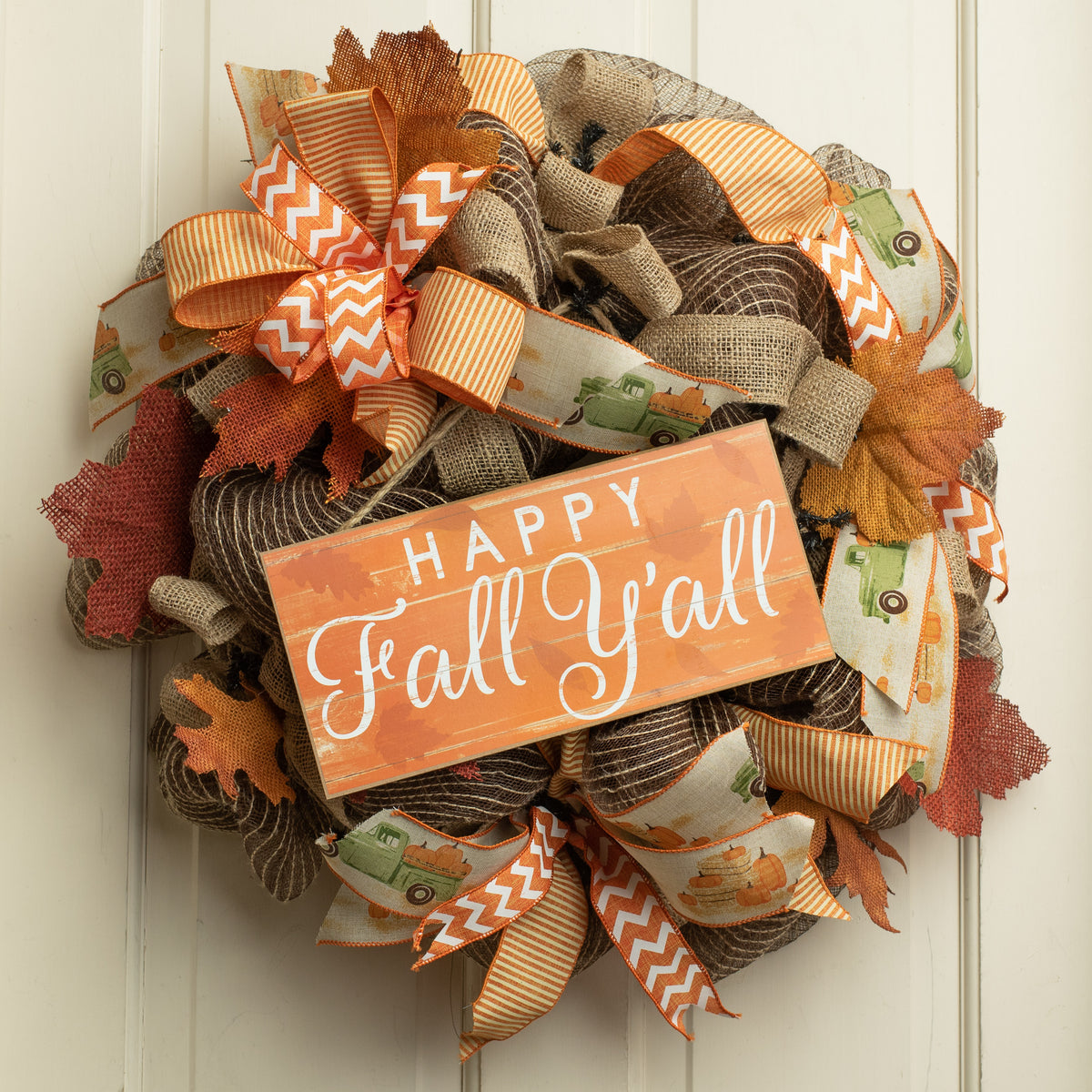 12" Wooden Sign: Happy Fall Y'all Lifestyle Photo
