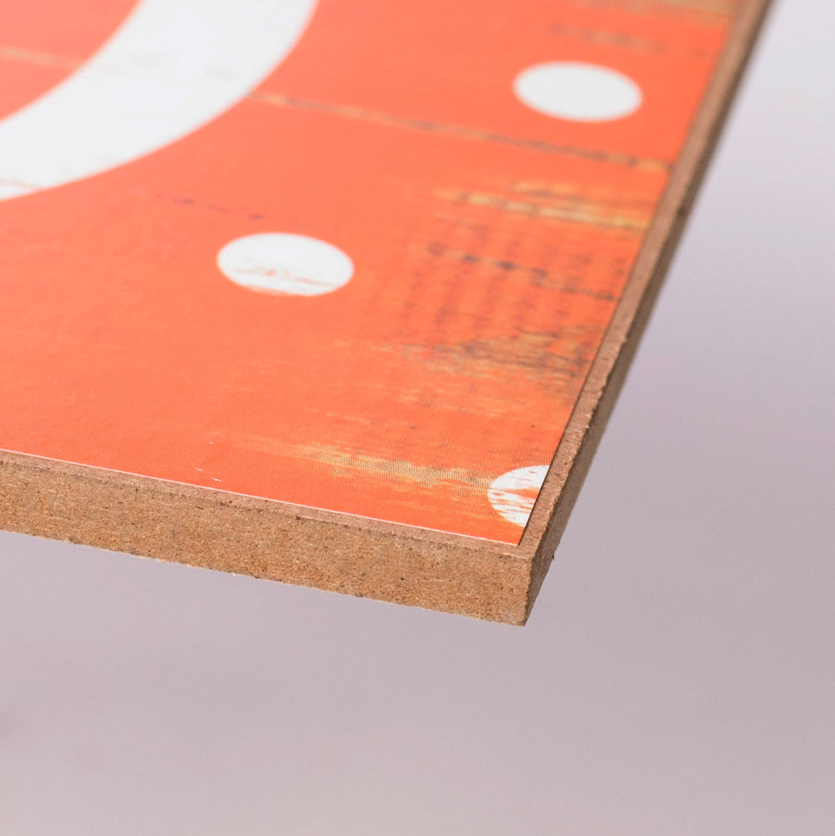 12" Wooden Sign: Orange Polka Dot Boo detail photo 3