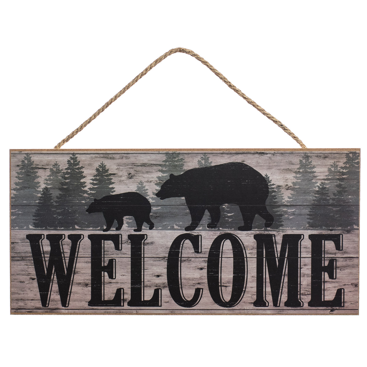 12" Wooden Sign: Welcome Bears Item Number: AP8384