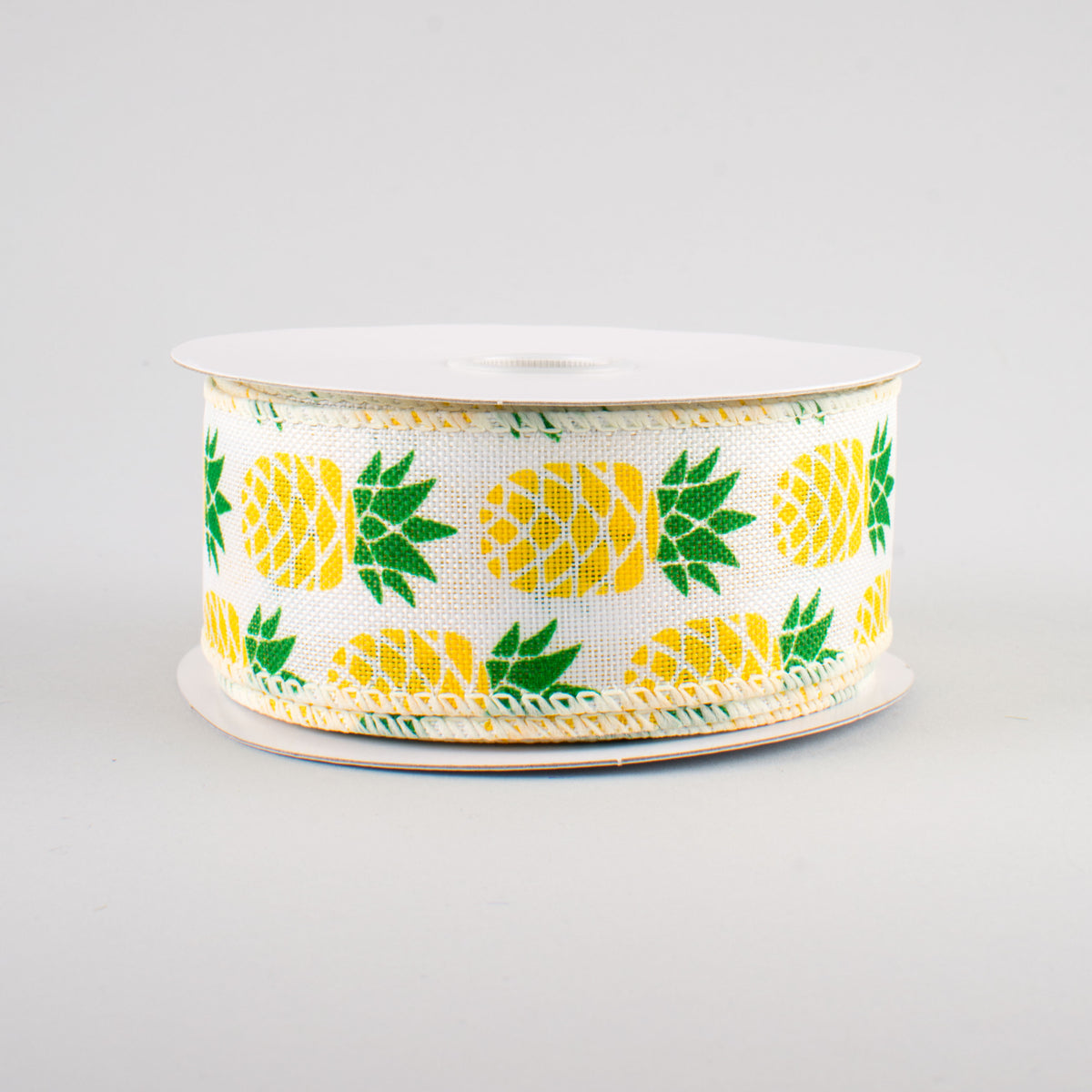 1.5" Yellow & Green Pineapple Ribbon (10 Yards)