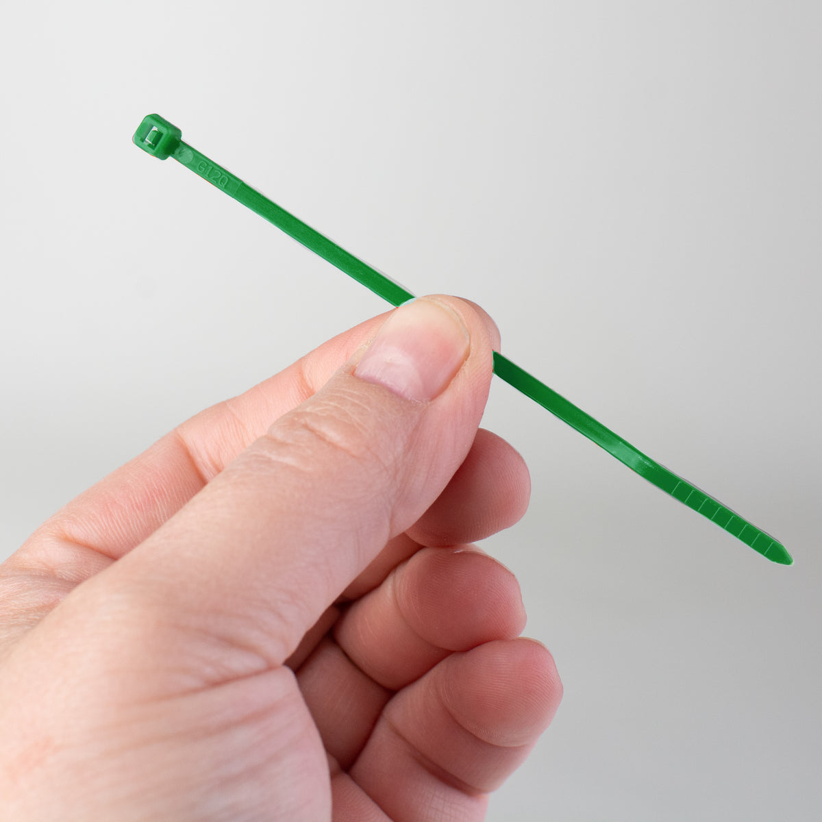 4" Zip Tie: Green (100) Lifestyle Photo