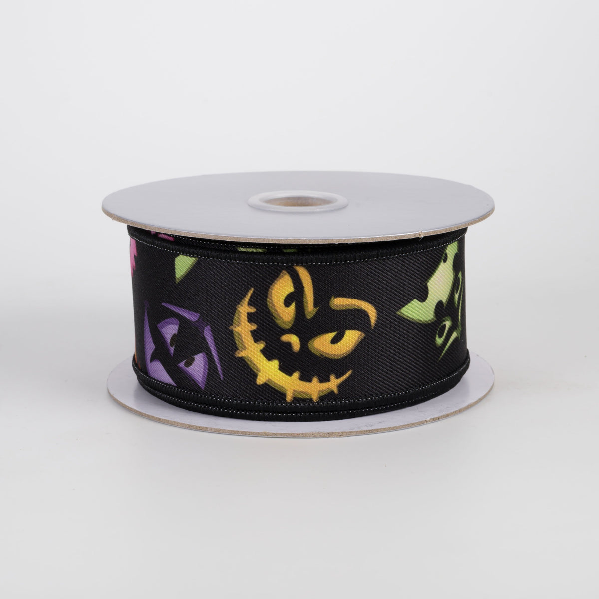 1.5" Brilliance Digital Print Jack-o-Lantern Faces Ribbon (10 Yards) Item Number: LS126702