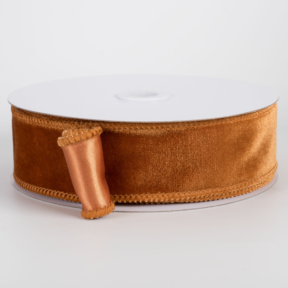 1.5" Deluxe Velvet Satin Backing Ribbon: Burnt Sienna (10 Yards) Item Number: RGE1658J1