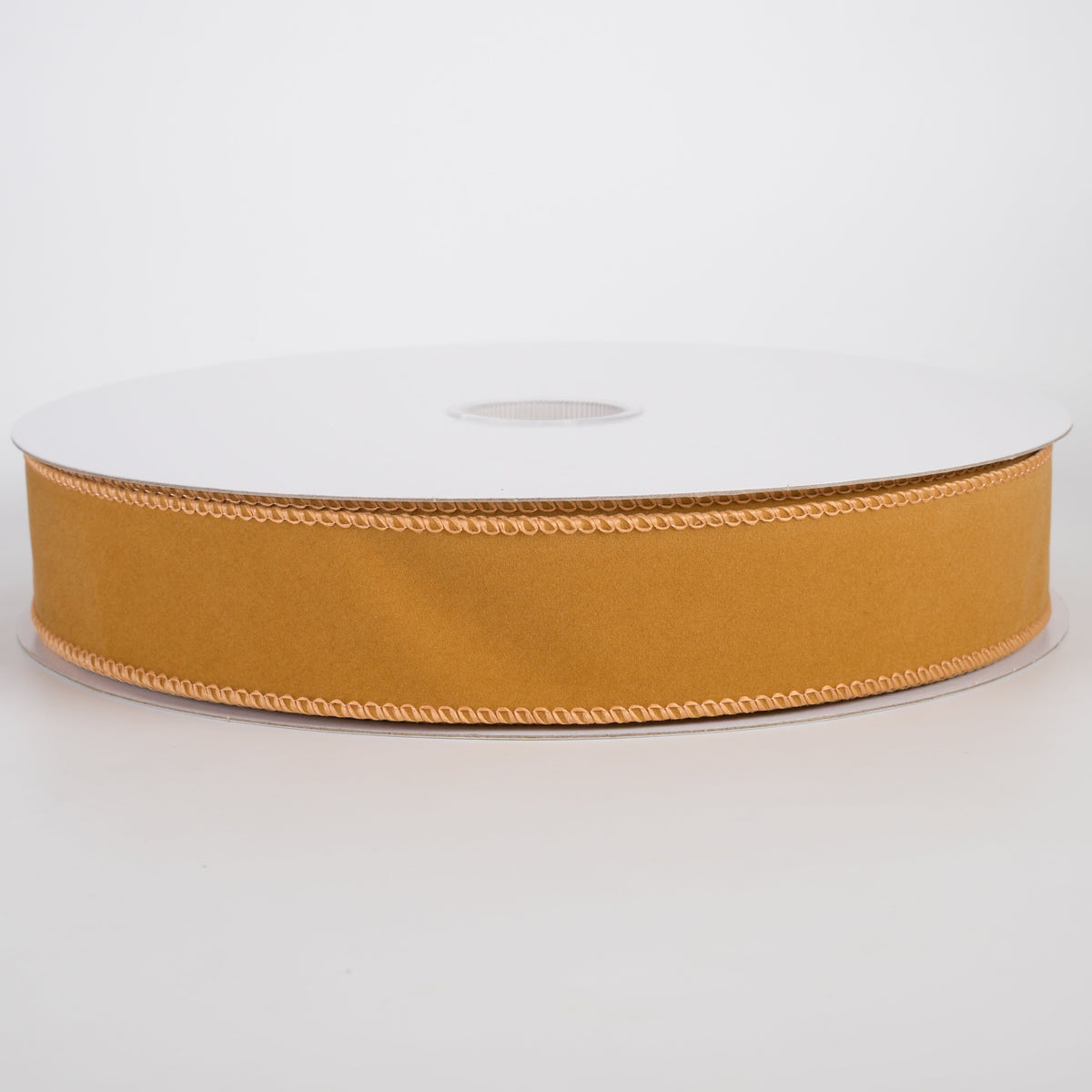 1.5" Flat Velvet Ribbon: Golden Tan (50 Yards) Item Number: 861-09-618