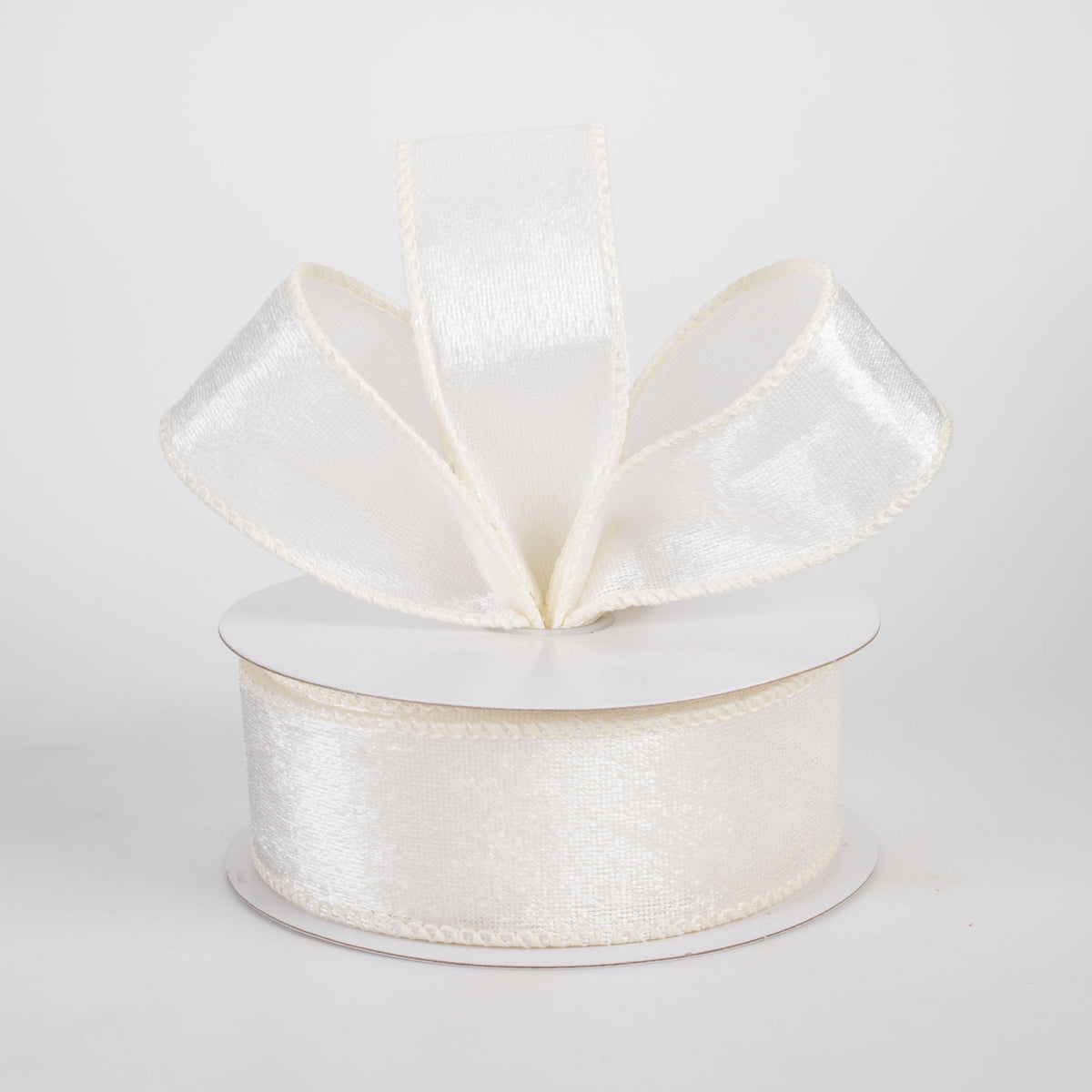 1.5" Lush Velvet Ribbon: Ivory (10 Yards) Lifestyle Photo