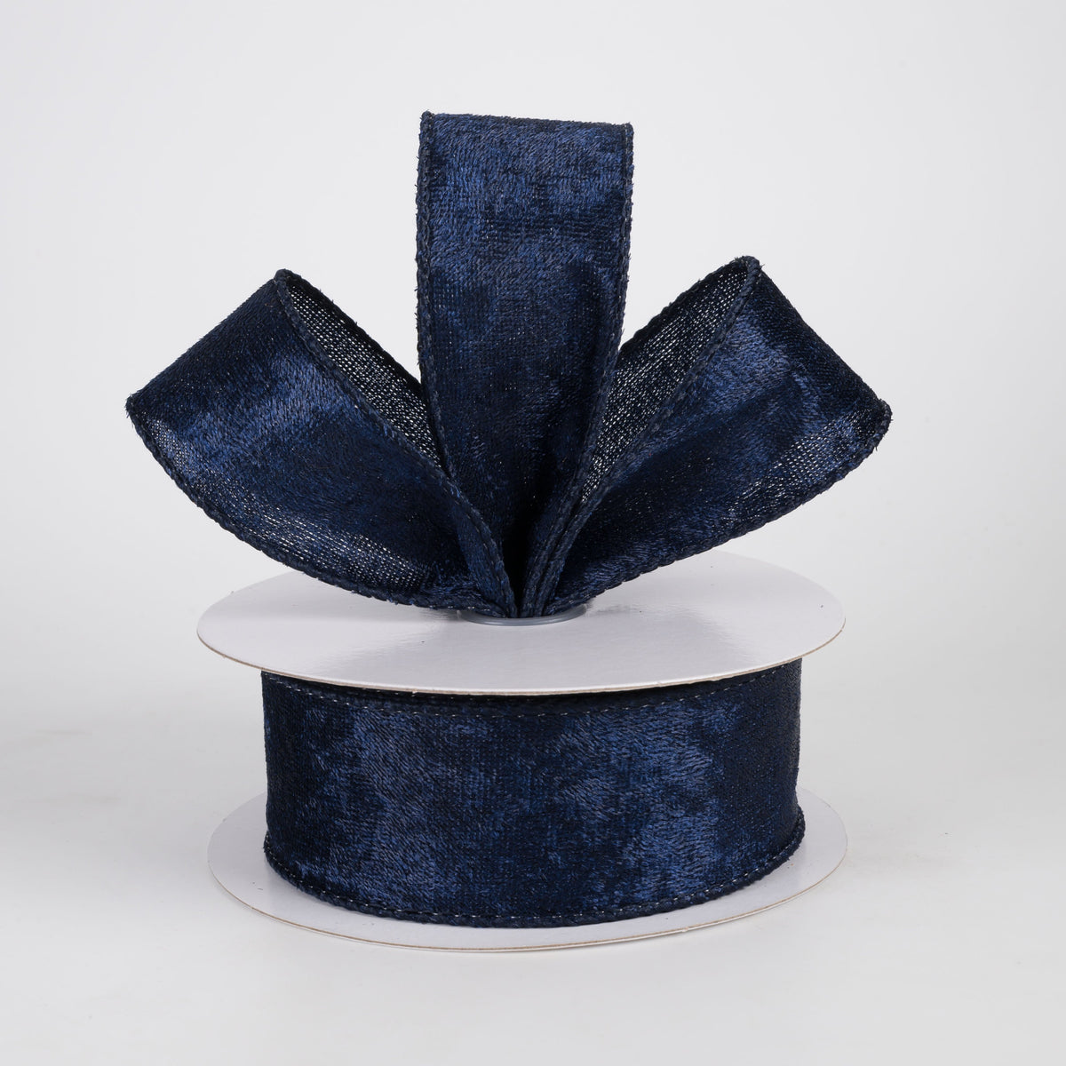 1.5" Lush Velvet Ribbon: Navy Blue (10 Yards) Lifestyle Photo