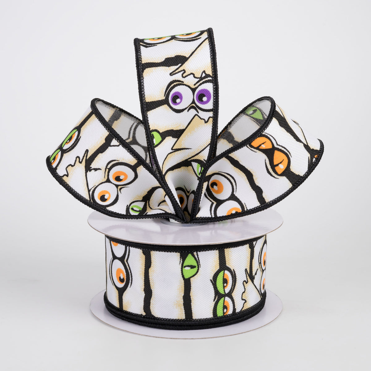 1.5" Mummy Eyes Ribbon (10 Yards) Lifestyle Photo
