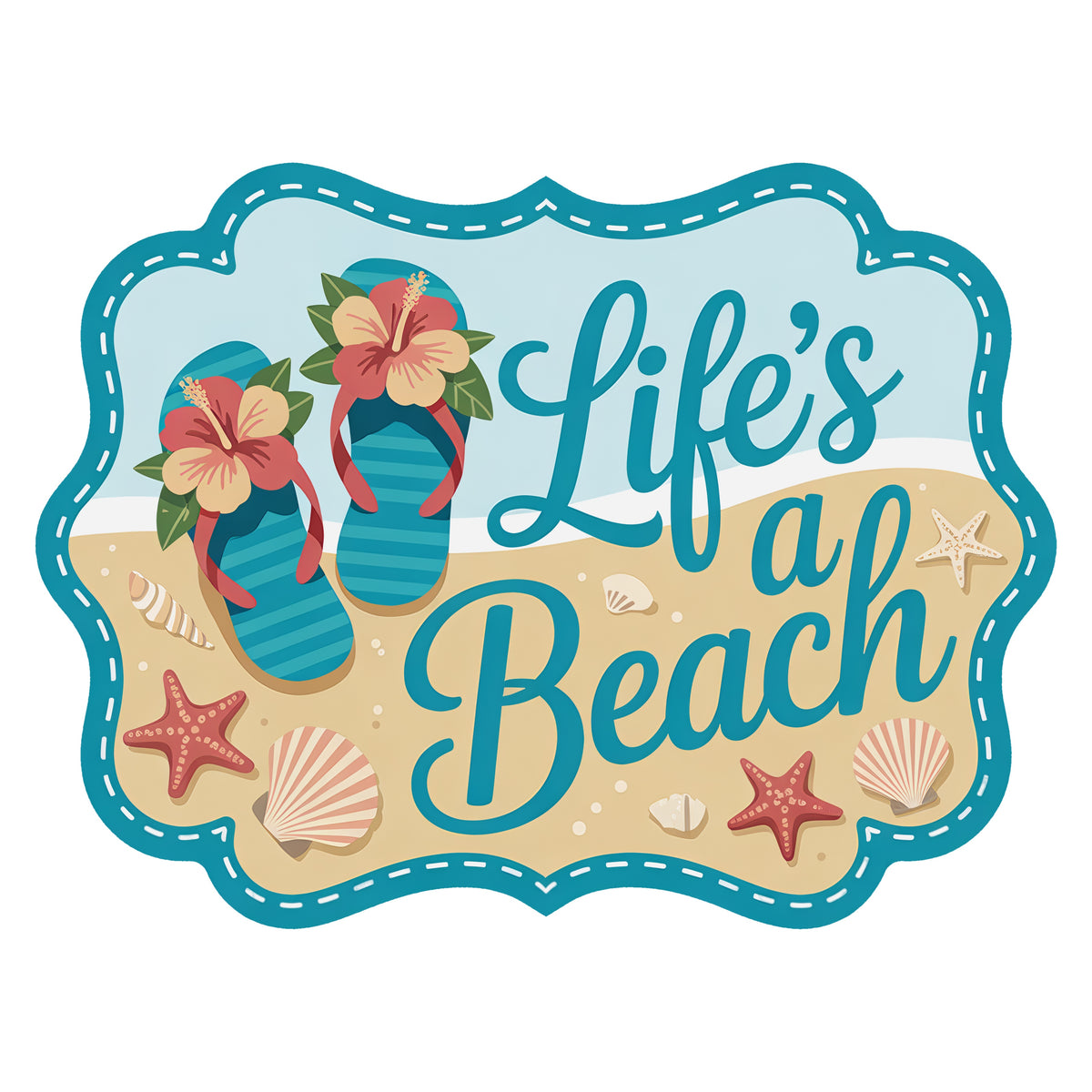 10.5" Bracket Waterproof Sign: Life's A Beach Item Number: CD1188NH