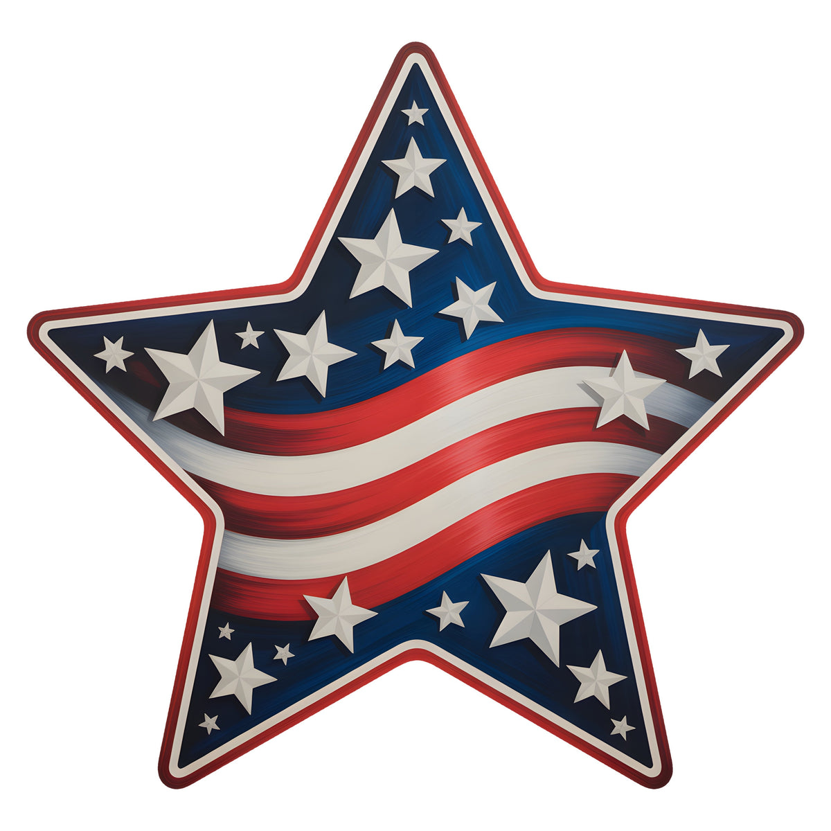 10.5" Star Waterproof Accent: Patriotic Stars and Stripes Item Number: CD1403NH-105