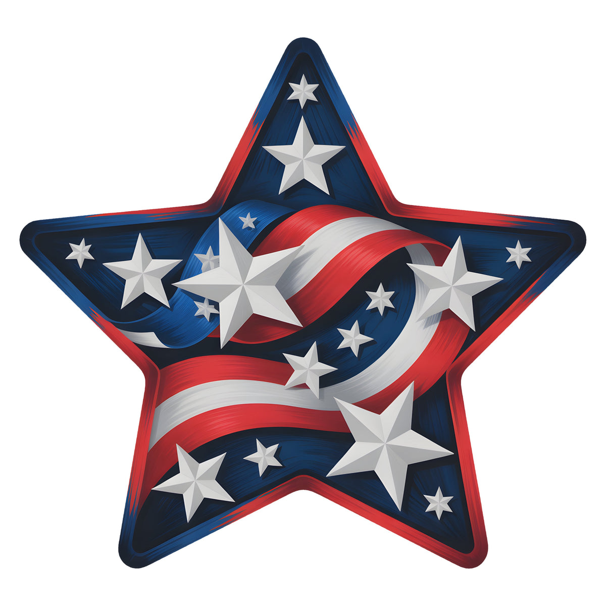 10.5" Star Waterproof Accent: Stars and Stripes USA Item Number: CD1404NH-105