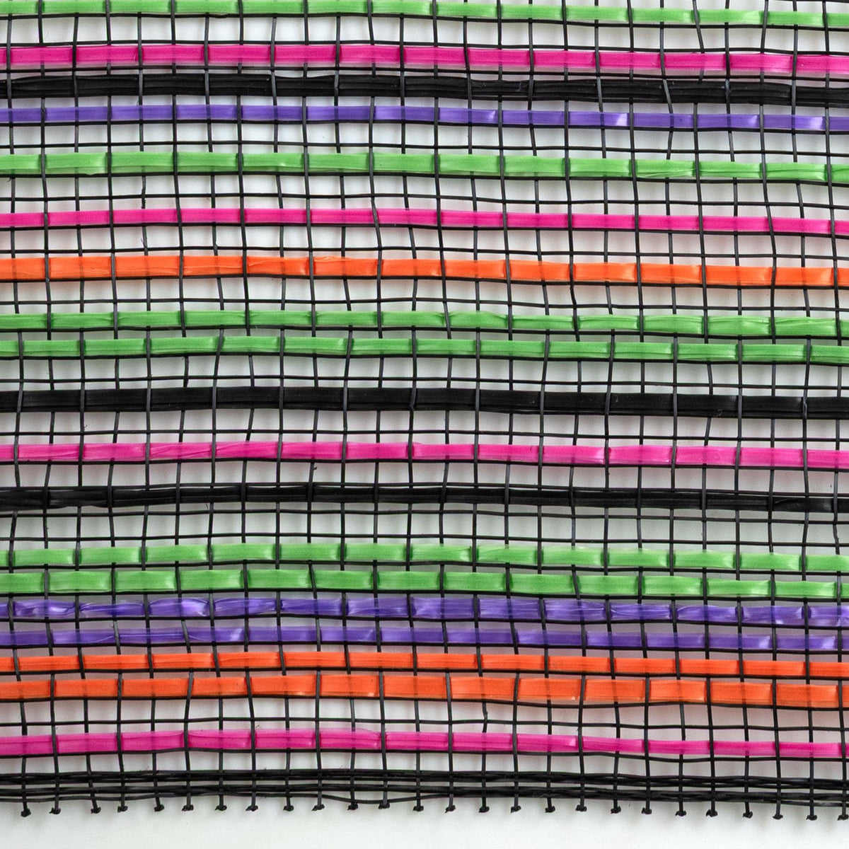 10" Vertical Wide Strip Striation Mesh: Bright Halloween detail photo 3