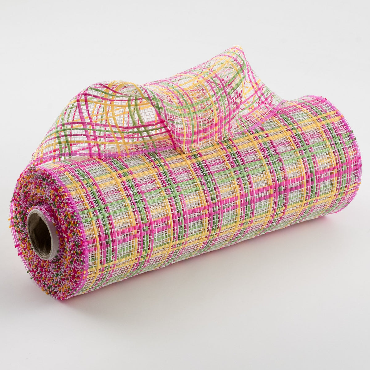 10" Wide Strip Plaid Mesh: Hot Pink, Lime, Yellow Item Number: RE13841H