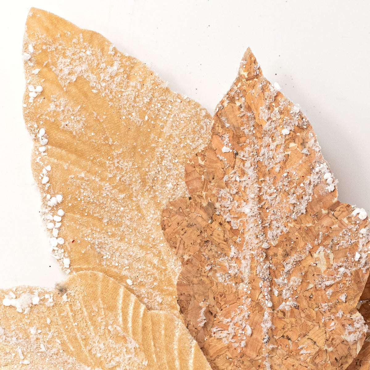 12" x 20" Frosted Poinsettia Stem: Gingerbread Tan Lifestyle Photo