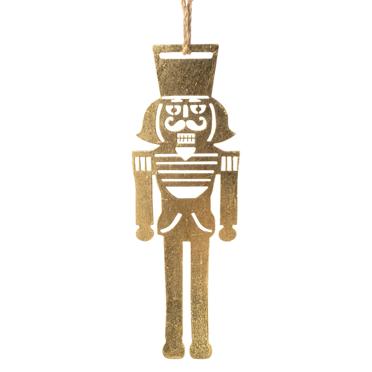 12.5" Metal Nutcracker Ornament: Metallic Gold Item Number: 571010