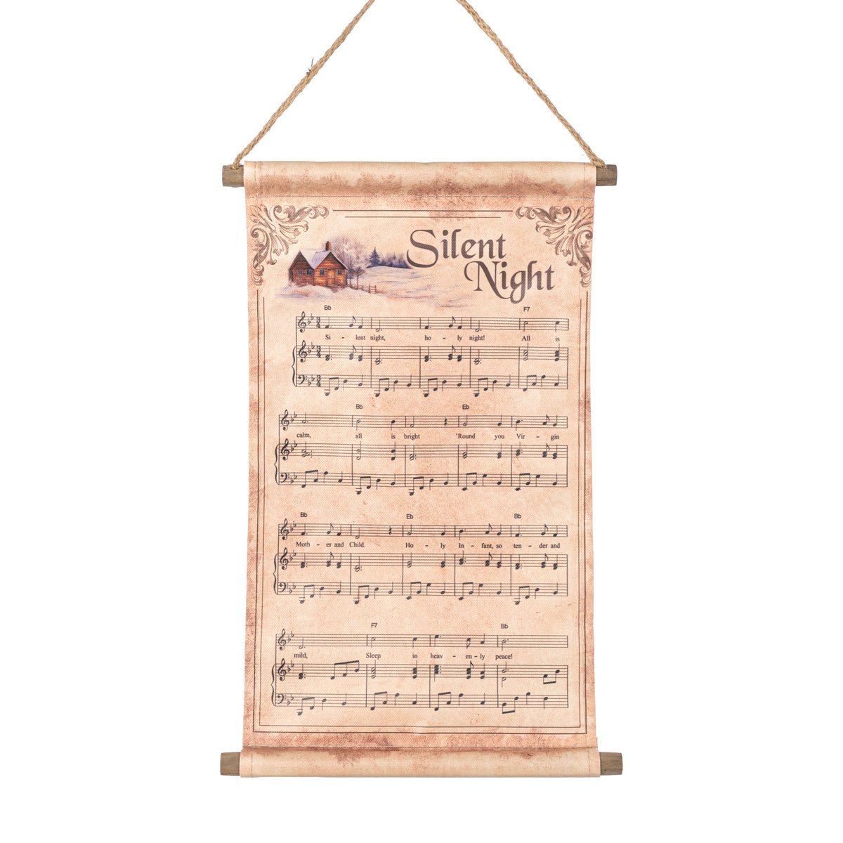 13" x 7" Music Sheet Banner: Silent Night Item Number: XC6375