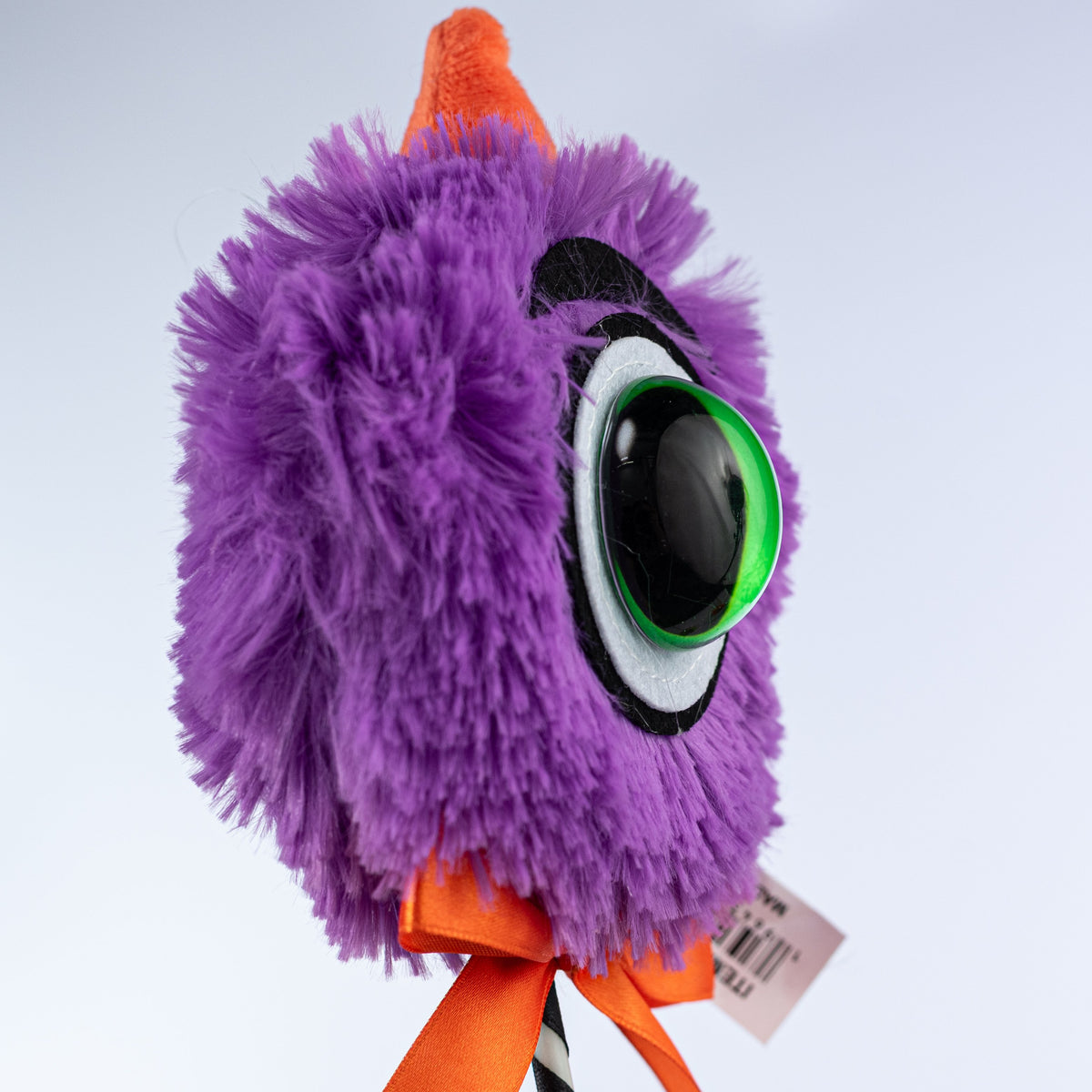 5" x 14" Furry One Eyed Horned Halloween Monster Pick: Purple detail photo 5