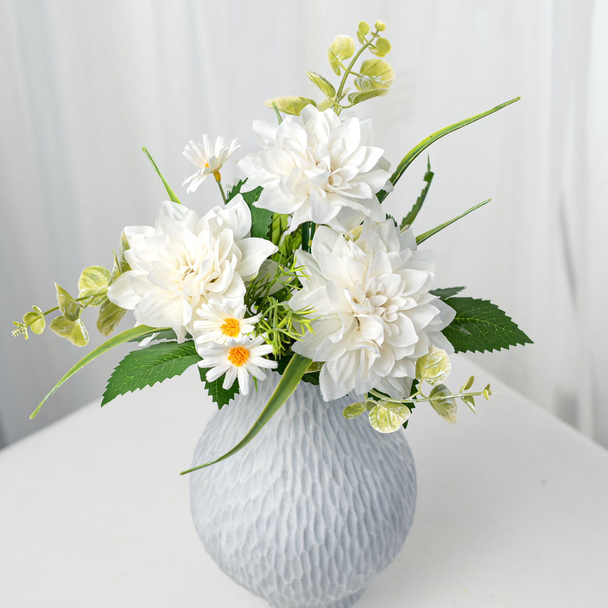 15" Mixed Dahlia Bush: Cream Item Number: 64030CM