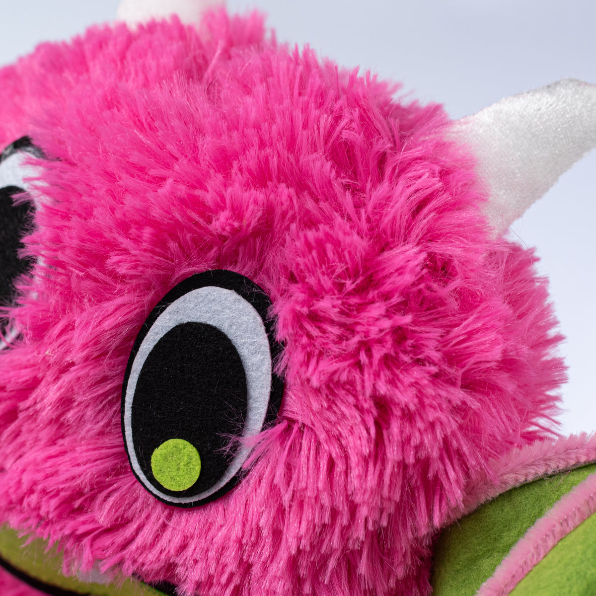 16" Fuzzy Bat Wreath Enhancement: Hot Pink & Green detail photo 5