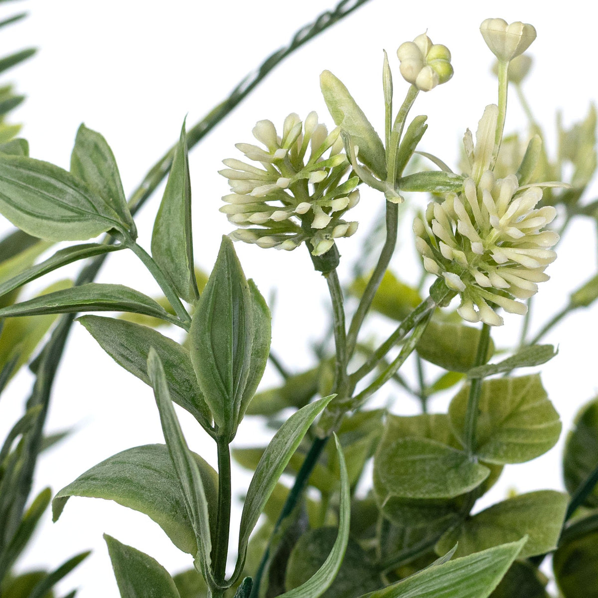 18" Mixed Greenery & Clover Blossom Bush Lifestyle Photo