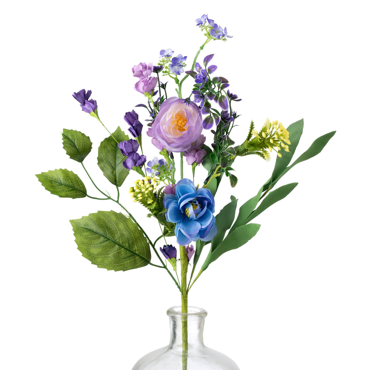 18" Mixed Ranunculus Garden Spray: Purple & Blue Item Number: 550125