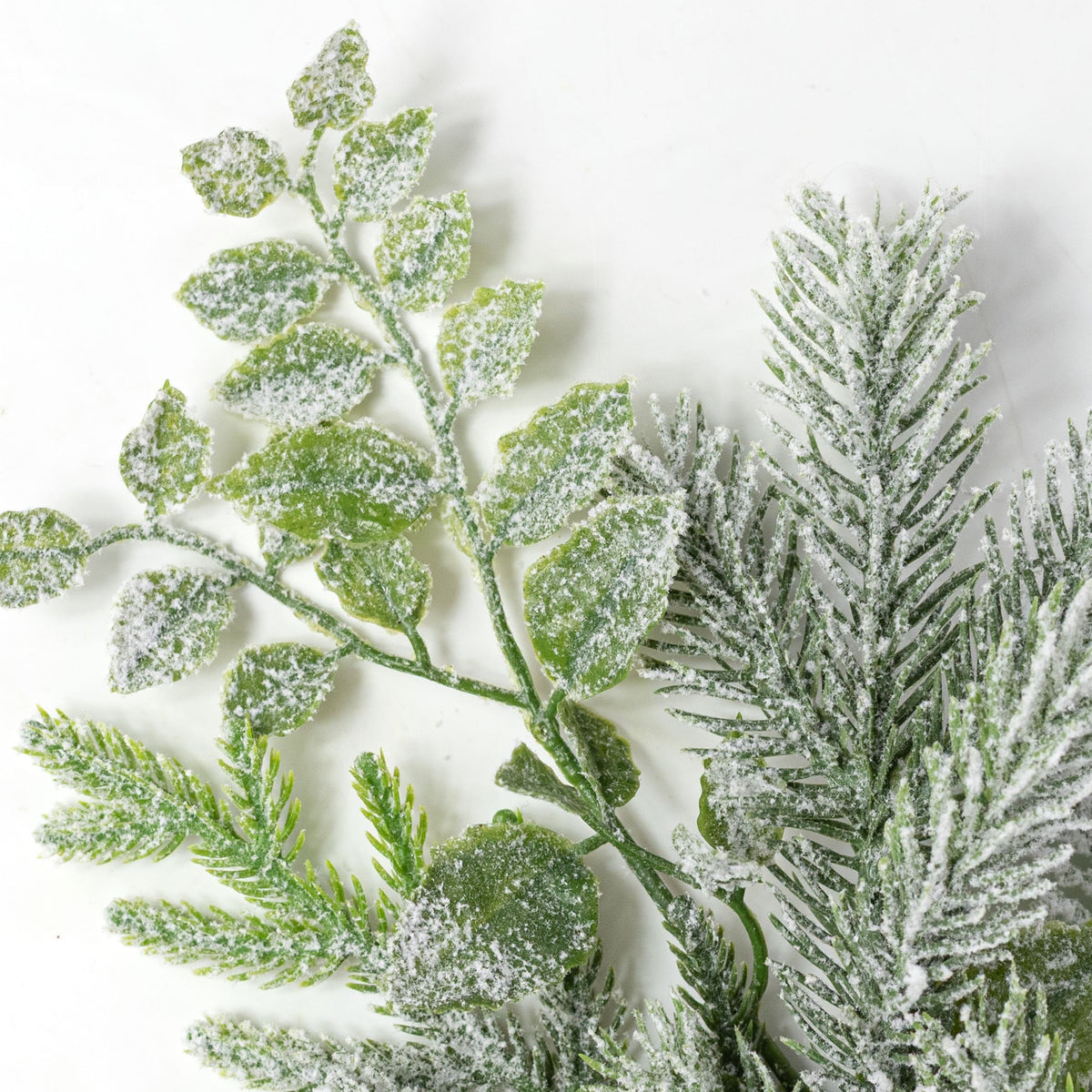 18" Snowy Norfolk & Cedar Pine Pick Lifestyle Photo